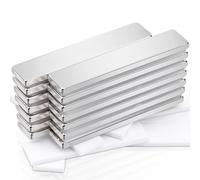 14 pièces aimants en néodyme Extra forts Grand 50 x 10 x 3 mm aimants rectangulaires aimants adhésifs puissants Autocollants puissants aimants de Terres rares pour armoires de Cuisine