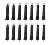 14 pièces, Boulon de Chape pour Ressort d’essieu de remorque, Boulon de Ressort en Acier graissable avec raccord Zerk et écrou de Blocage pour essieux de 2000 à 7000 LB, épaule mol