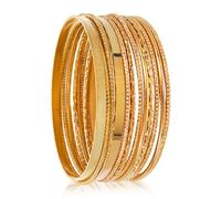14 Pièces Bracelets Or Indien Multi Bracelet Ensemble Teen Girls Punk Empilable Texturé Bracelets Femmes Mariée Mariage Fête Bijoux Indiens