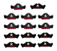 14 Pièces Chapeaux De Pirate Pour Enfants, Chapeaux De Pirate En Feutre, Costumes De Pirate Pour Enfants, Accessoires De Jeu De Rôle De Pirate, Chapeaux Bandeau Élastiques, Spectacles Sur Scène