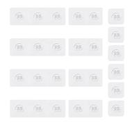 14 Pièces Crochets Adhésifs de rechange, Transparent Fort et Étanche sans perçage auto-adhésifs pour étagère de douche étagères d'angle de douche étagère de salle de bain Panier Porte Savon(8 kg max)