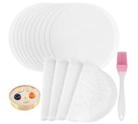 14 Pièces Cuisson Vapeur Mesh, 25cm Panier Vapeur Bambou Mat, Anti-Adhérent Paniers Cuit-Vapeur Steamer Maille Ronde, Cuiseur Vapeur Bambou Mesh pour Petits Pains Cuits à La Vapeur, Boulettes