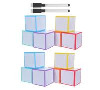 14 Pièces Dé Effaçable à Sec 5cm en Mousse EVA avec Feutre pour Garçon | Surface Réinscriptible, Écriture Facile, Effacement Rapide, Outil Ludique pour Activités Scolaires et Leçons de Mathématiques