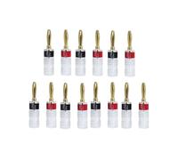 14 Pièces de Fiches Bananes Connecteurs Plaqués Or Connecteur Audio pour Prises de Haut-Parleur