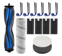 14 Pièces de Rechange pour Ecovacs Deebot X11 OmniCyclone, 1 Brosse à Rouleau, 1 Serpillère à Rouleaux, 4 Filtres, 1 Filtre gris + 1 Filtre en Mousse blanc pour Station de Base, 6 Brosses Latérales