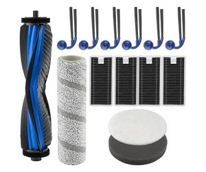 14 Pièces de Rechange pour Ecovacs Deebot X11 OmniCyclone, 1 Brosse à Rouleau, 1 Serpillère à Rouleaux, 4 Filtres, 1 Filtre gris + 1 Filtre en Mousse blanc pour Station de Base, 6 Brosses Latérales
