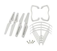 14 Pièces Ensemble Pièces Détachées Multirotor Hélice Garde Skid Vis Plastique Léger Adapté aux Jouets Télécommandés Hobby Décoration Bureau