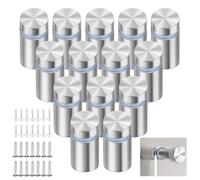 14 Pièces Entretoise, Entretoises en Acier Inoxydable avec Vis, Entretoise de Verre, Vis Publicitaire pour Panneaux Publicitaires, Enseignes, Cadres Photo