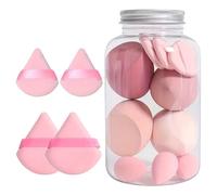 14 Pièces Éponges De Maquillage, Kit Éponges De Maquillage Et Houpettes, Éponge De Beauté Douce Avec Une Bouteille Et Un Étui À Œufs Pour Mélanger Le Fond De Teint, La Crème Et La Poudre