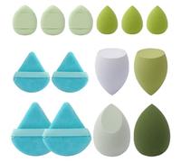 14 Pièces Éponges De Maquillage, Kit Éponges De Maquillage Et Houpettes, Éponge De Beauté Douce Avec Une Bouteille Et Un Étui À Œufs Pour Mélanger Le Fond De Teint, La Crème Et La Poudre