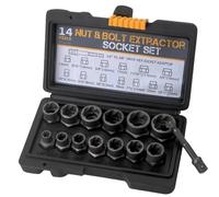 14 Pièces Extracteur Écrou Antivol, Extracteur de Vis Cassée et Boulons Antivol Universel Douilles Spiralées, Jeu d'Outils de Retrait pour Boulons et Écrous, Ensemble D'outils De Retrait