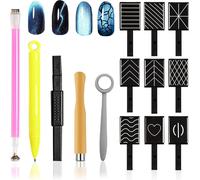 14 Pieces Magnet Stick Nail Pen Tools For Nail Art Manicure For Cat Eye Effect Perfect Use With Cat Eye Gel Polish Nail Art Manicure Tool Uv Gel Effect 3d Tool #01