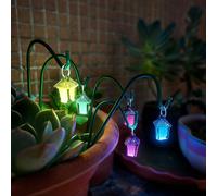 14 pièces Mini piquets décoratifs de jardin, petit paysage lumineux, décoration miniature de pot, petit artisanat de fête, scène miniature de conte de fées, décoration de jardin magique, décoration d'