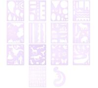 14 Pièces Pochoir de Peinture, Modèle DIY Réutilisable en PET | Cartes et Décoration Intérieure, Style Chic et Beau, Format Polyvalent pour Loisirs Créatifs