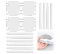 14 Pièces Protège-Portière Transparent pour Voiture - Protection Porte de Voiture,Protection du Bord D'automobile Rétroviseur,Voiture Bandes Anti Collision,pour Tous Les Véhicules