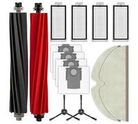 (14 Pièces) Q5 Pro Pièces de Rechange Compatibles avec Les Aspirateurs Robots Roborock Q5 Pro+/ Q8 Max/ Q8 Max+, 2 Brosses Rotatives, 2 Brosses Latérales, 4 Filtres, 4 Sacs à Poussière, 2 Serpillères