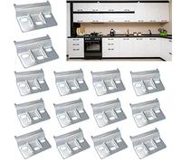 14 Pièces Rail De Suspension,Zodors Pièce De Suspension D'armoire Plaque Support Mural Connecteur De Meuble Cintres Pour Plaque Murale En Acier Pour Armoire Penderie Meubles