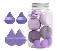 14 Pièces Set Kit Éponges De Maquillage Et Houpettes, Éponge Maquillage Fond De Teint, Mélangeur De Beauté Éponges De Fondation, Parfait Pour Les Crèmes Et Poudres Liquides, 7 Éponges+7 Œufs De Beauté