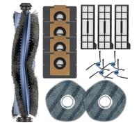 (14 Pièces)X10 Pro Omni Pièces De Rechange Pour Aspirateur Robot Eufy X10 Pro Omni 1 Brosse Rotative, 4 Brosses Latérales, 4 Sacs à Poussière, 3 Filtres Hepa, 2 Serpillères, Kit d'Accessoires
