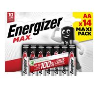 14 Piles Alcalines AA / LR6 Energizer Max