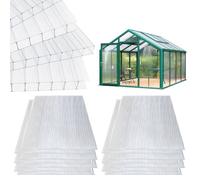 14 plaques alvéolaires en polycarbonate 10.25 m² Panneaux polycarbonate alvéolaires transparentes 4 mm Plaque polycarbonate