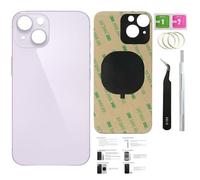 14 Plus Vitre arrière de rechange pour iPhone 14 Plus (violet, 6,7 pouces) avec ruban adhésif préinstallé, instructions d'installation (français non garanti) + outils de réparation (violet)