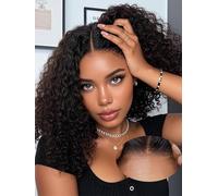 14 pouces 220% Densité Deep Wave Perruque Bresilienne Cheveux Humain Sans Colle 9x6 HD Lace Wear and Go Glueless Bob Wig Human Hair Perruque Femme Naturelle Brésilien Pre-Cut Lace(36cm)