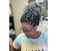 14 pouces 8 emballages Goddess Faux Locs Crochet Coiffes pour femmes noires - Ombre Blonde Soft River Locs Curly Faux Loc.