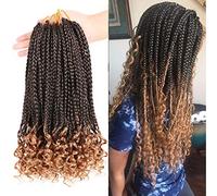 14 Pouces Crochet Braids Meches Extension Cheveux Naturel Meches Perruque Noire Perruque Femme Naturelle Tresse Africaine (35.6 CM, Lot de 7), #T27
