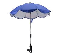 14 Pouces Ombrelle pour Poussette, Parasol Universel pour Poussette avec Pince Parasol Réglable pour Poussette avec Protection Parasol pour Poussette, Couffin, Fauteuil Roulant (Bleu Saphir