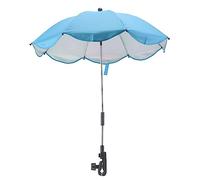 14 Pouces Ombrelle pour Poussette, Parasol Universel pour Poussette avec Pince Parasol Réglable pour Poussette avec Protection Parasol pour Poussette, Couffin, Fauteuil Roulant (Azure (colle