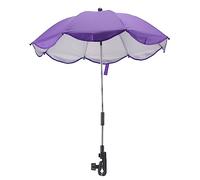 14 Pouces Ombrelle pour Poussette, Parasol Universel pour Poussette avec Pince Parasol Réglable pour Poussette avec Protection Parasol pour Poussette, Couffin, Fauteuil Roulant (Violet (colle