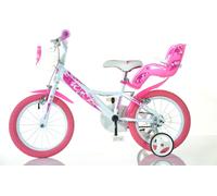 Velo Enfant 14"" DINOBIKES HEARTS - 4 à 6 Ans - Blanc