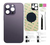 14 Pro Verre arrière de Rechange pour iPhone 14 Pro (Violet foncé, 6,1") avec Ruban adhésif préinstallé, Instructions d'installation (français Non Garanti) + Outils de réparation (Violet foncé)