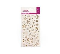 14 Stickers etoiles dorees