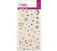 14 stickers étoiles dorés