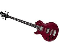 Hagstrom Swede Bass gaucher - Rouge cerise transparent - Guitare basse électrique gaucher