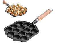 14 trous takoyaki poêle antiadhésive Takoyaki Grill Panne Plaque avec manche détachable Pan en fonte Takoyaki Maker Ball Panke pour les boules de crêpes, Oeufs fritsMultipots Pasta Pots