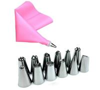 14 Unids/Set Reutilizable De Glaseado Para Repostería De Bolsa De Crema Pastelera Con 12 Boquilla De Acero Inoxidable Consejos Diy Herramientas De Decoración De Pastel