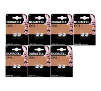 14 x Duracell LR43 186 V12GA (7 ampoules de 2 batteries) 14 piles