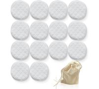 14 X Washable Reusable Bamboo Organic Nursing Pads With Laundry Bag And Storage Bag-Absorbent,Hypoallergenic,Eco-Friendly Nursing Mats.[R7]