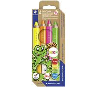 [140 C4P1] STAEDTLER Crayon de couleur Noris junior FLUO, étui de 4