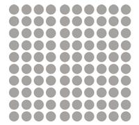 140 Gommettes autocollantes rondes - Argenté métallisé, 2.5 cm