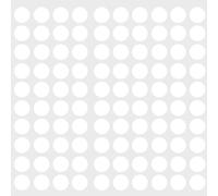 140 Gommettes autocollantes rondes - Blanc, 4 cm