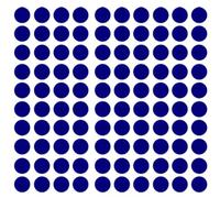 140 Gommettes autocollantes rondes - Bleu foncé, 0.8 cm