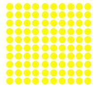 140 Gommettes autocollantes rondes - Jaune, 0.8 cm