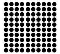 140 Gommettes autocollantes rondes - Noir, 2 cm