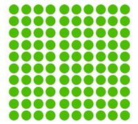 140 Gommettes autocollantes rondes - Vert, 0.8 cm