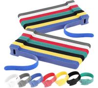 140 Pcs Sangle Scratch,12x150mm Scratch Cable Velcro,Attache Cable De Câble Réglables, S Nylon Sangles De Câble Attaches,Pour Maison,Bureau,Pour La Gestion Des Câbles