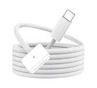 140 W Câble USB C vers Mag safe3 Charge Rapide de Type C Convertisseur avec lumière LED Compatible avec MacBook Pro M1 2021/M2 2023 (14"/16"), MacBook Air M2 (13"/15"), M3/M3 Pro/M3 Max 2025（Blanc）